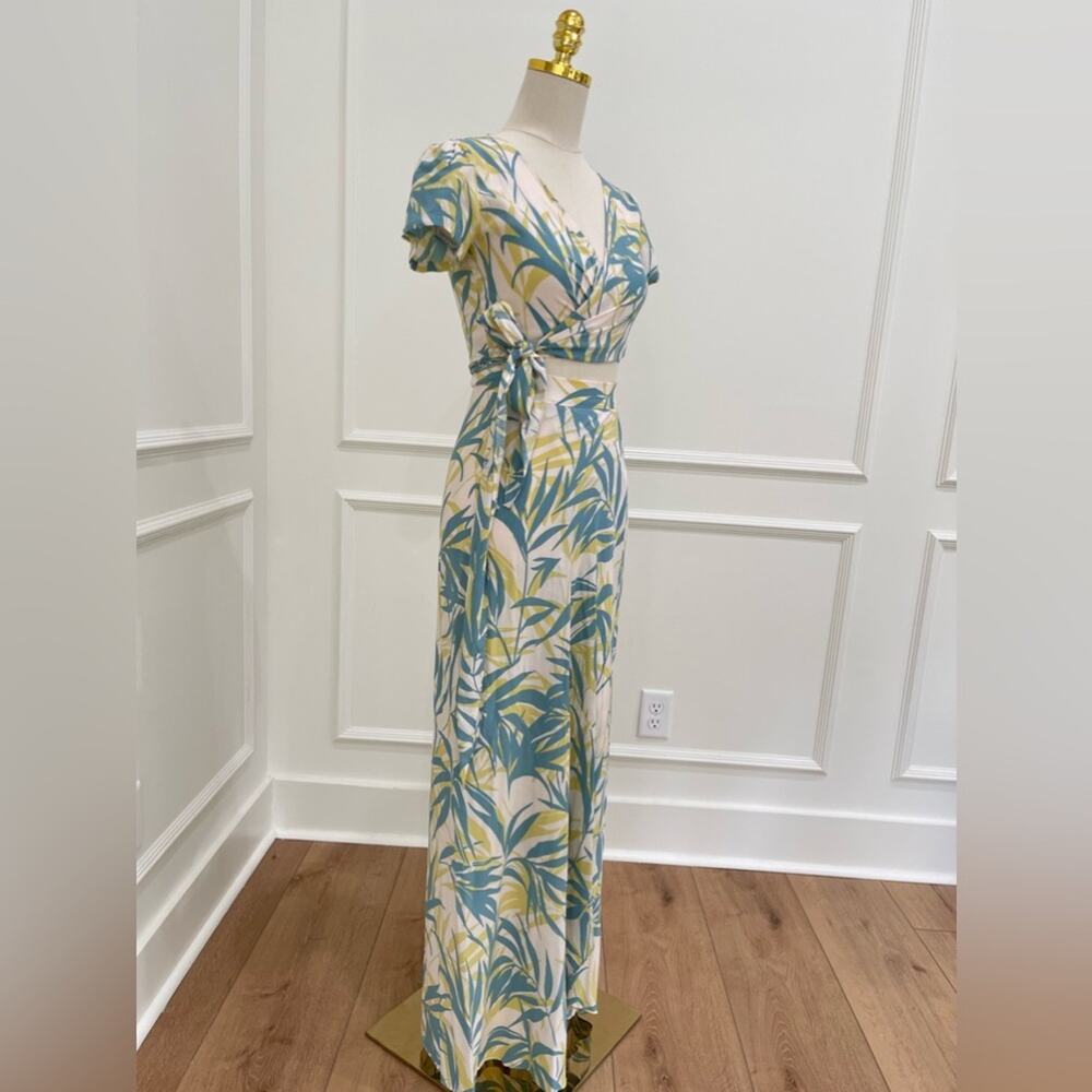 Blu Spero 2pc Set Crop Wrapped Top and High Waist Maxi Skirt